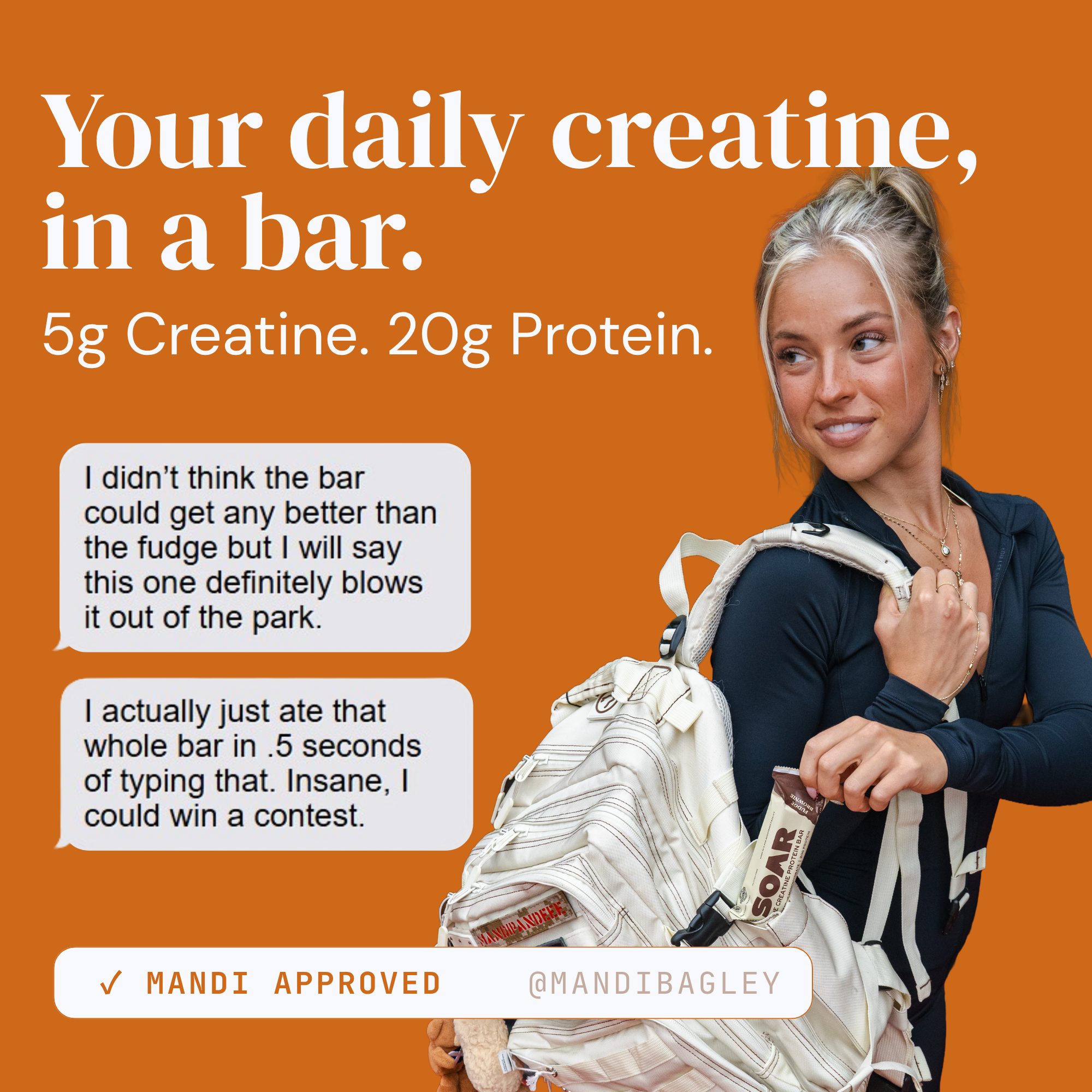 Soar The Creatine Protein Bar Mandi Pbcc