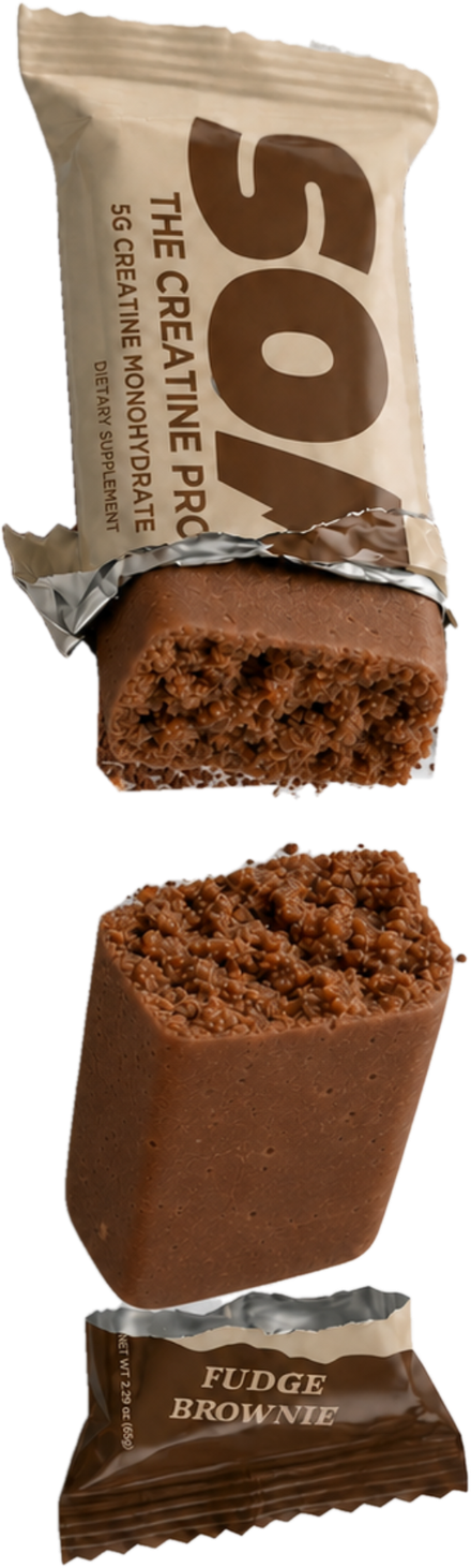 Unwrapped Soar fudge brownie creatine protein bar
